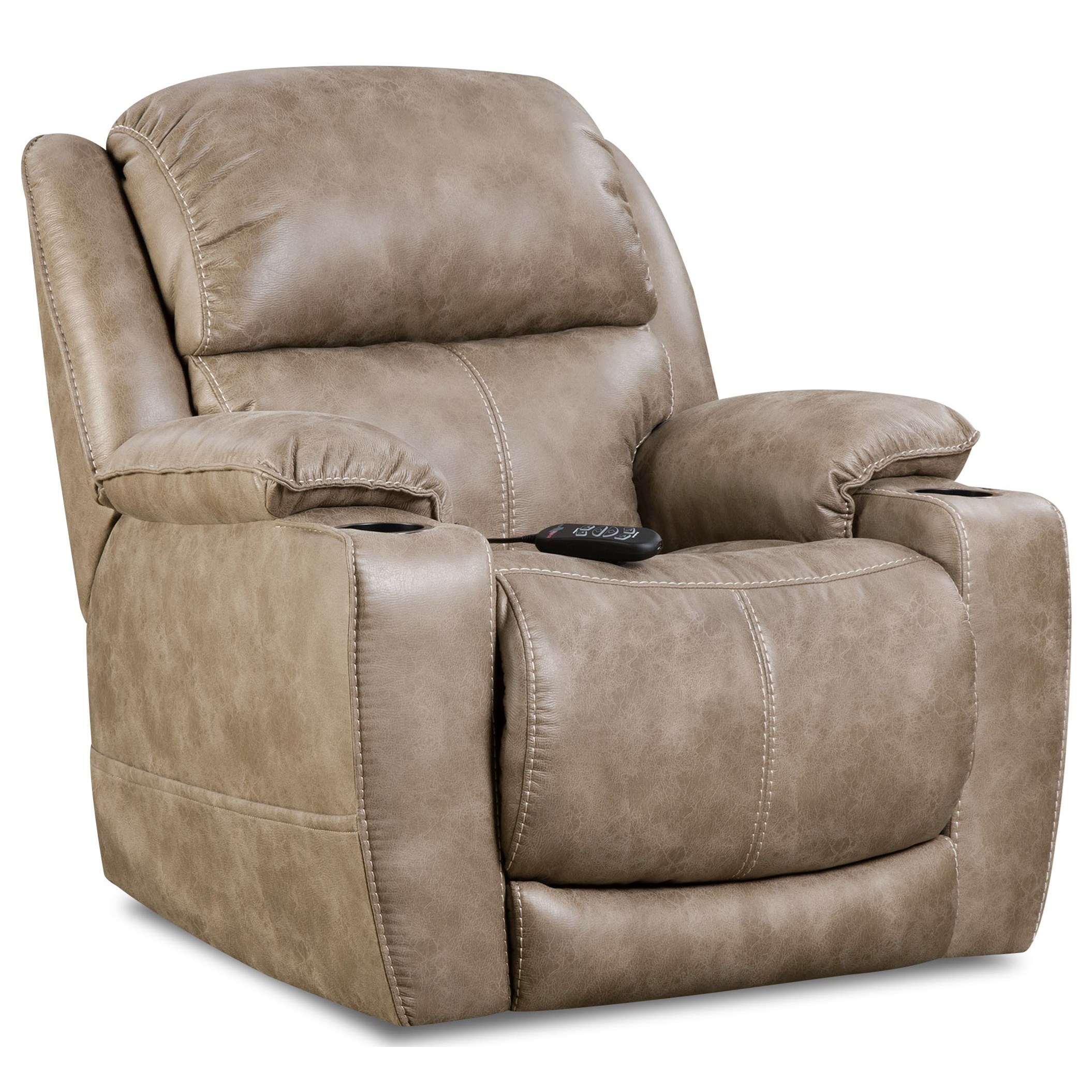 Recliner with a cup holder discount
